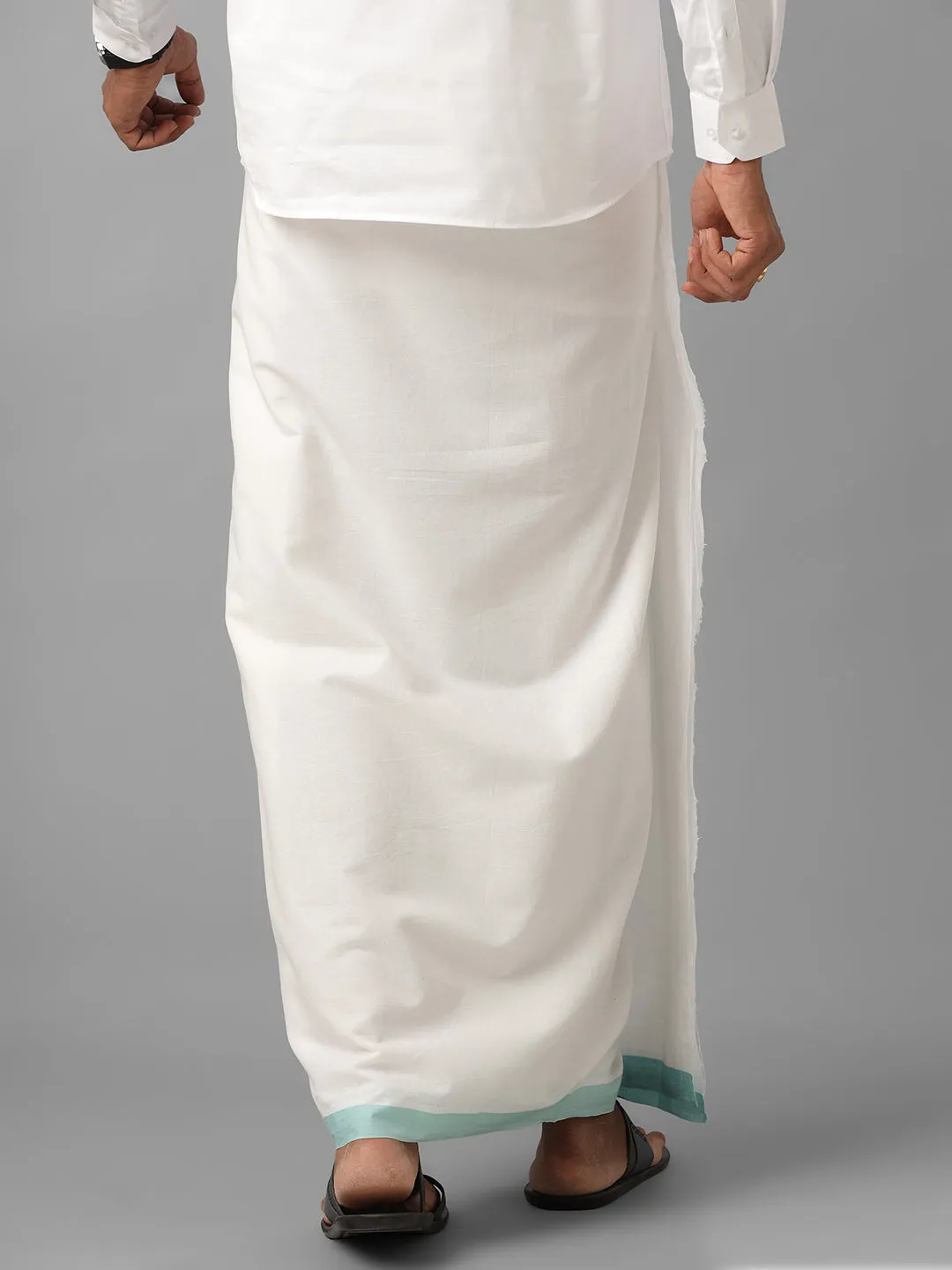 100% Cotton Double Dhoti White Success Spl