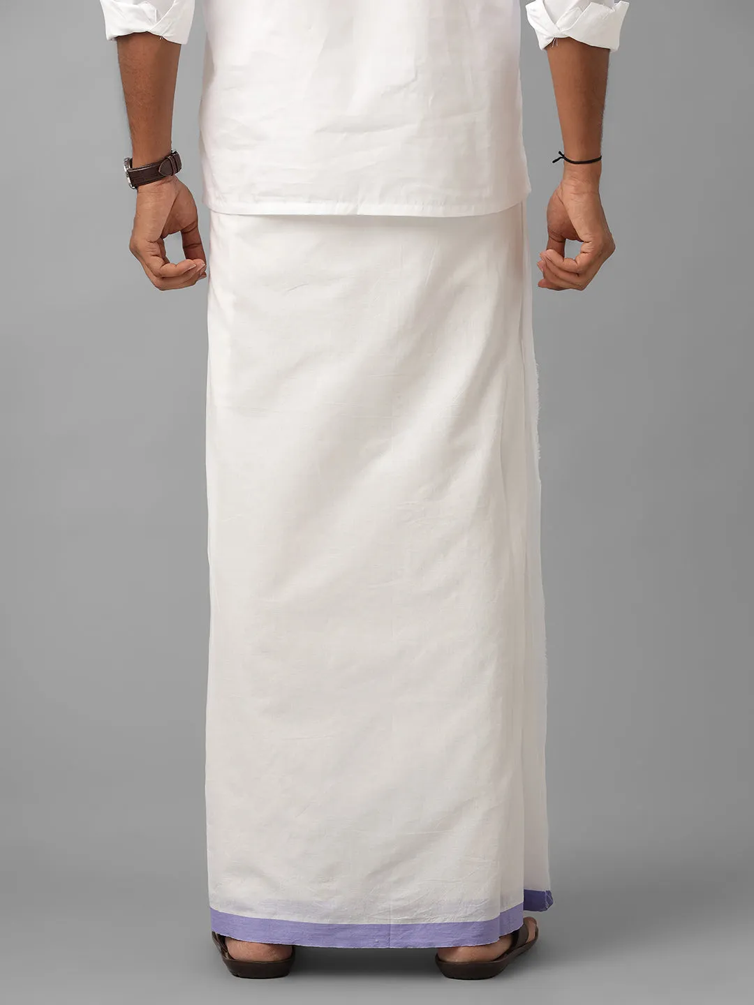 100% Cotton Double Dhoti White Success Spl