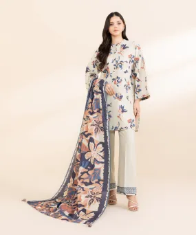 2 Piece - Printed Light Khaddar Suit