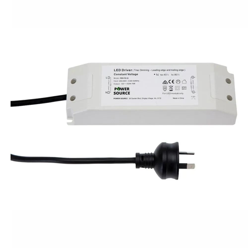 24V Dc Power Source Led Driver 75W Triac Dimmable