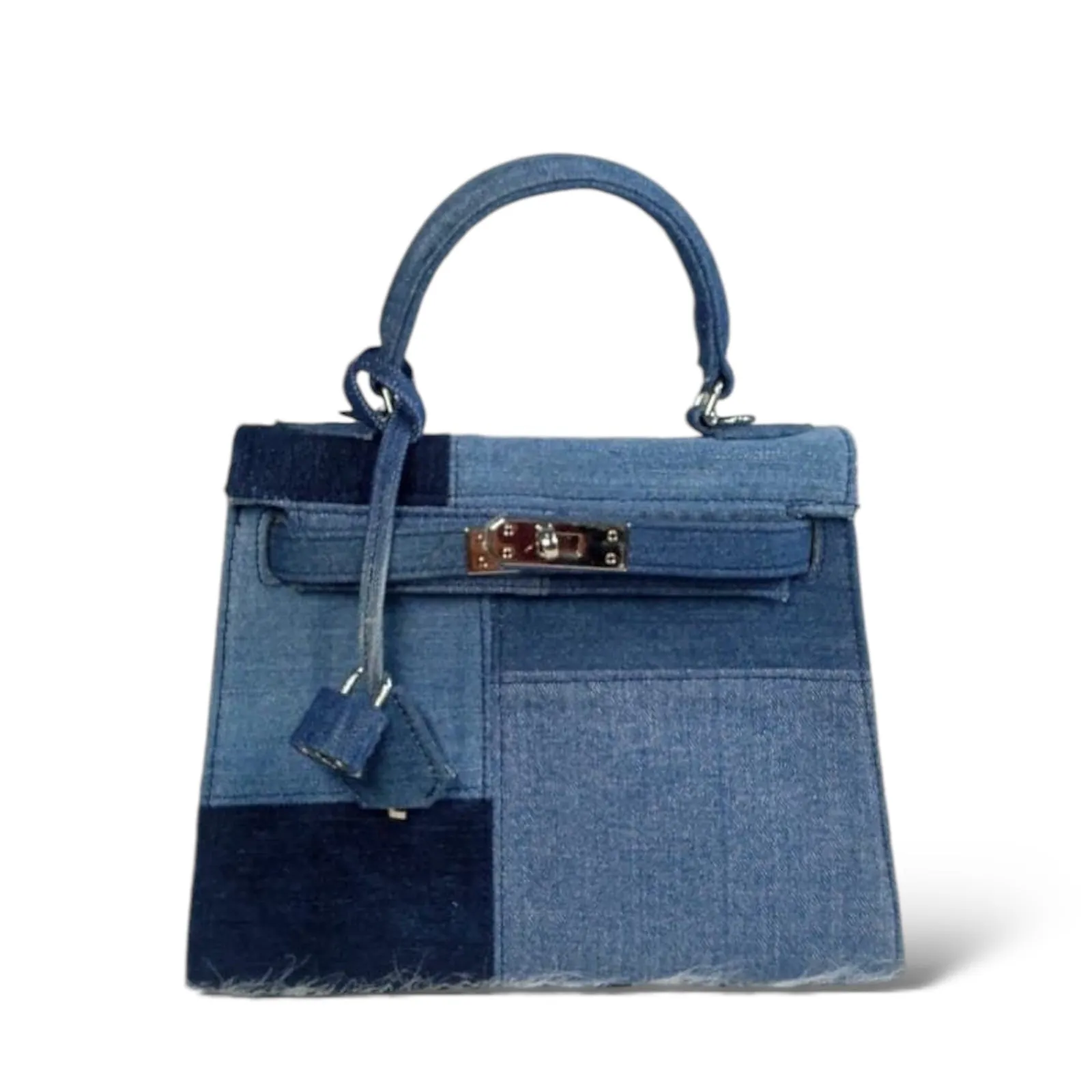 25cm Denim Kelly Bag