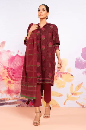 3 Pc Jacquard Suit With Jacquard Dupatta