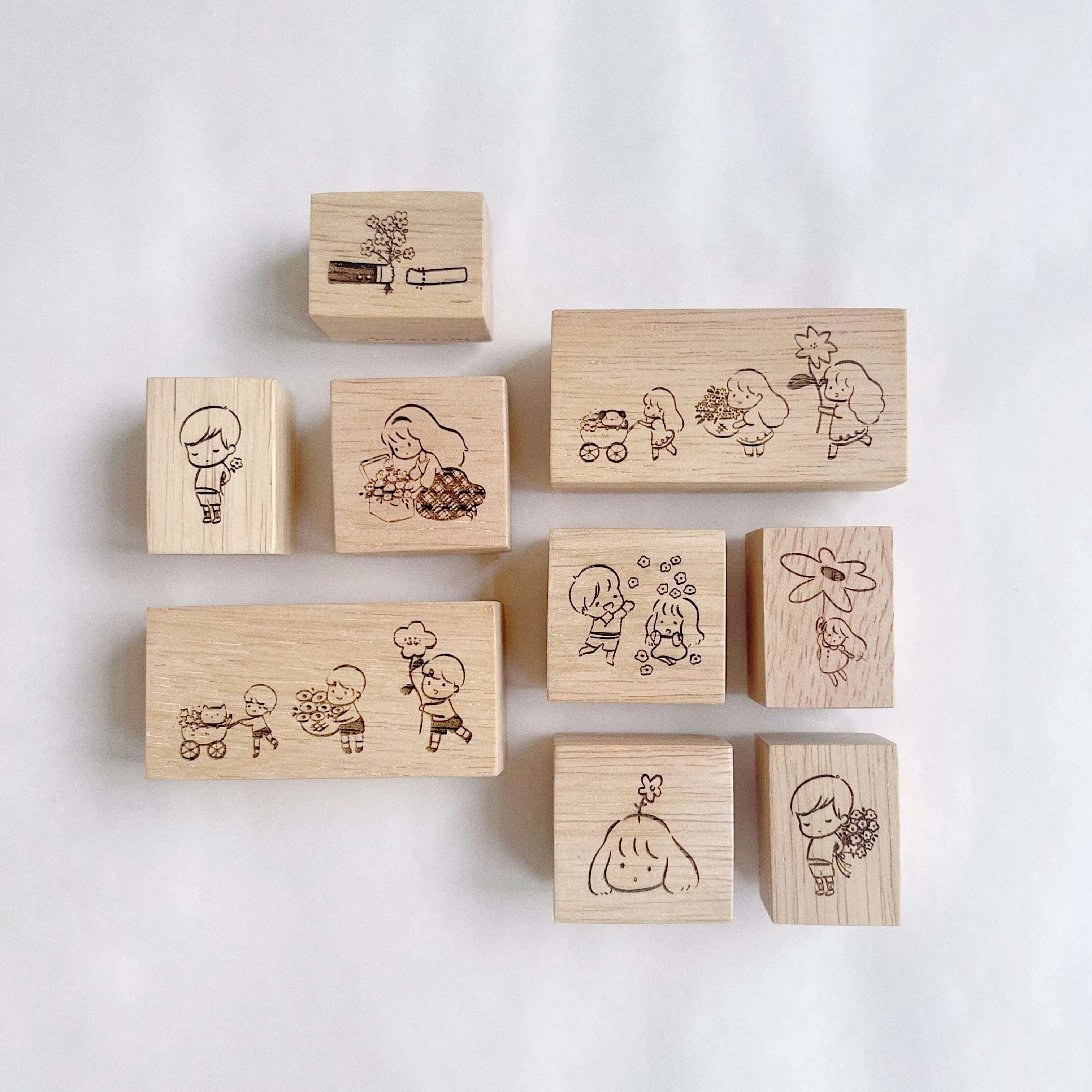 A Summer Blossom between You and Me Rubber Stamp