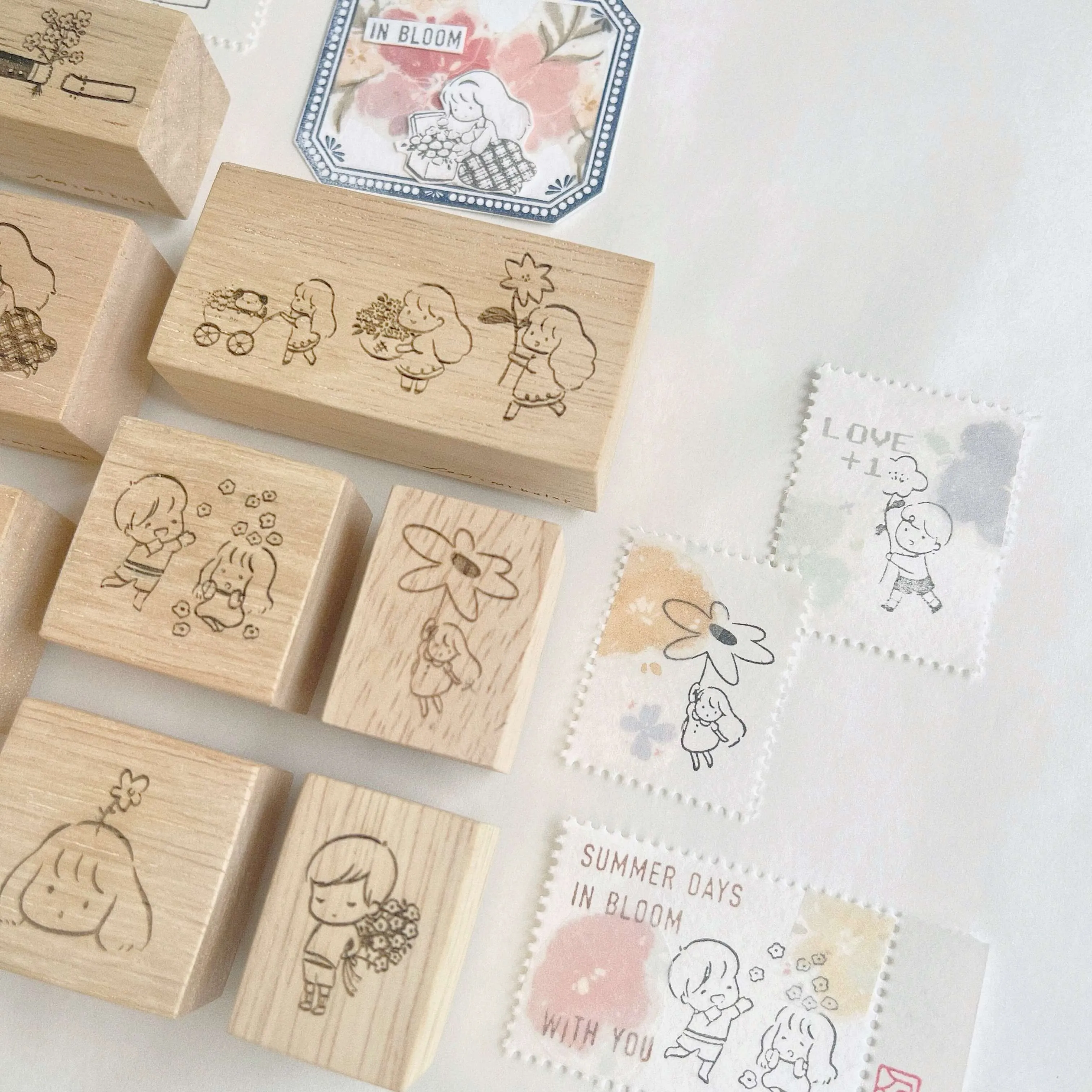 A Summer Blossom between You and Me Rubber Stamp