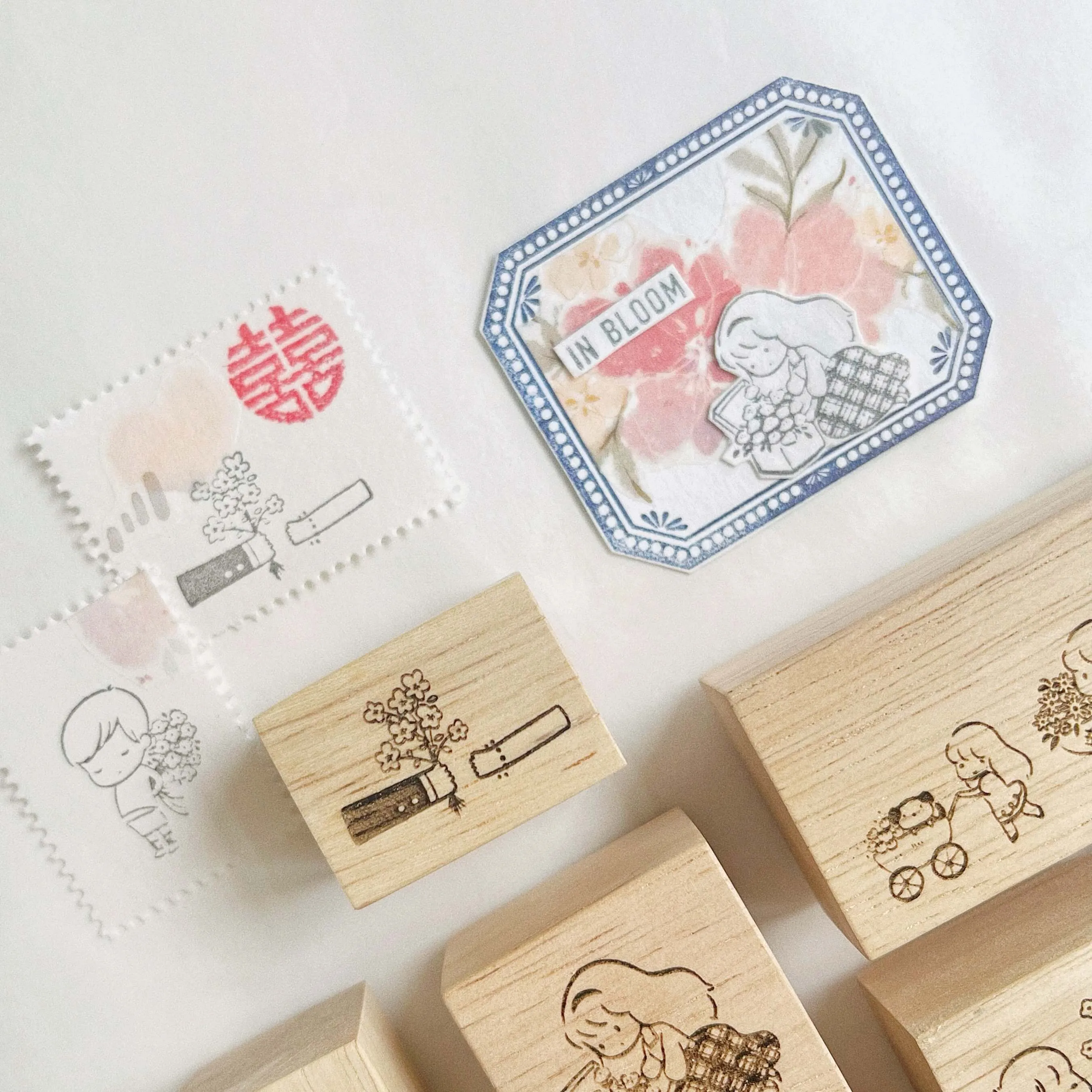 A Summer Blossom between You and Me Rubber Stamp