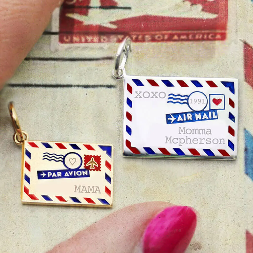 Air Mail Customizable Charm Gold Mini