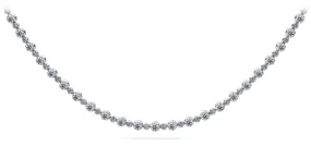 Alternating Diamonds Lab-Grown Diamond Necklace with 8.86 ct.(finished) 2.2mm, 3.2mm