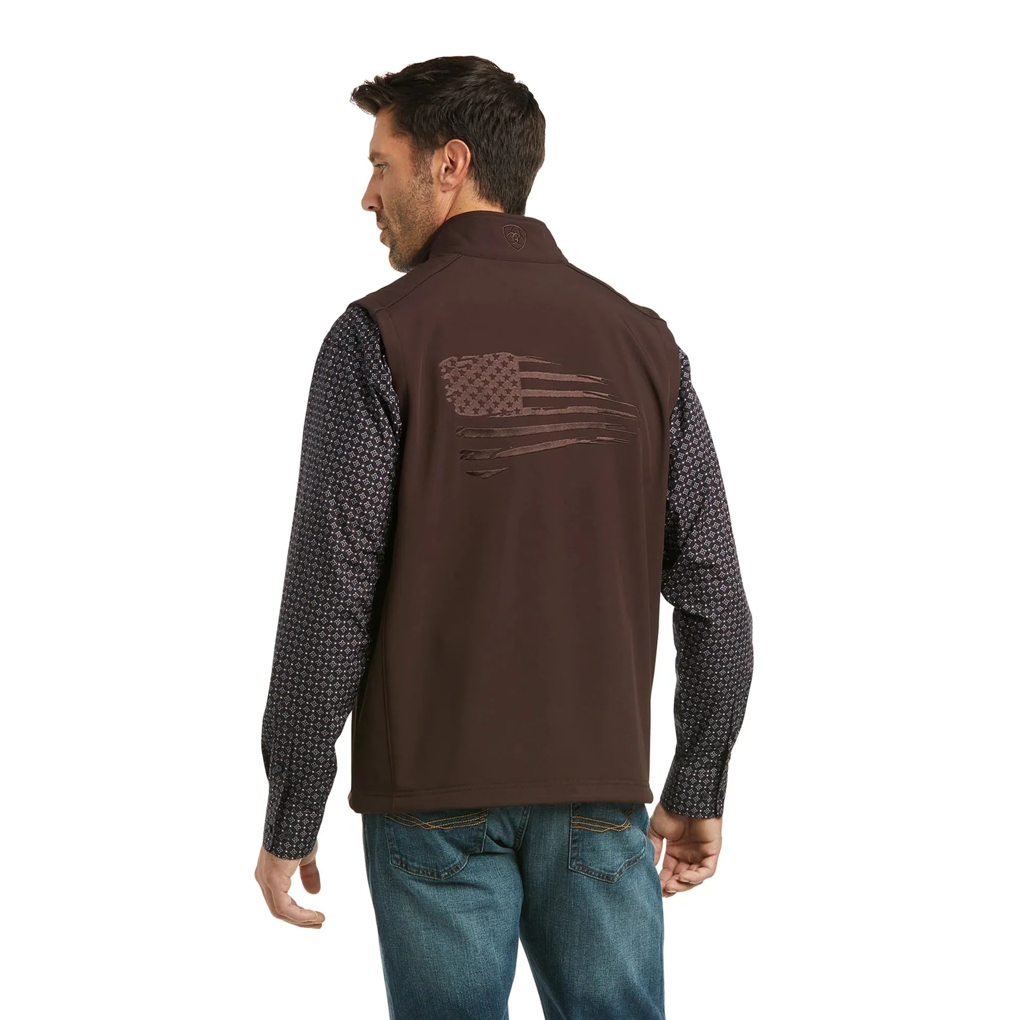 Ariat Men's Logo 2.0 Patriot Concealed Carry Vest - Coffee Bean - 10037560