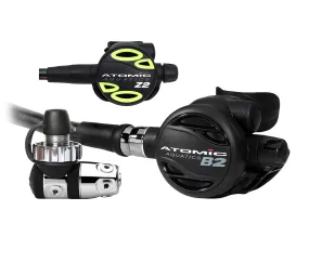 Atomic Aquatics B2 Regulator, DIN Sealed with Color Kit and Z2 Octo Scuba Diving Package