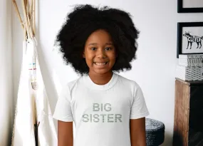 Big Sister T-Shirt Sage Stripe