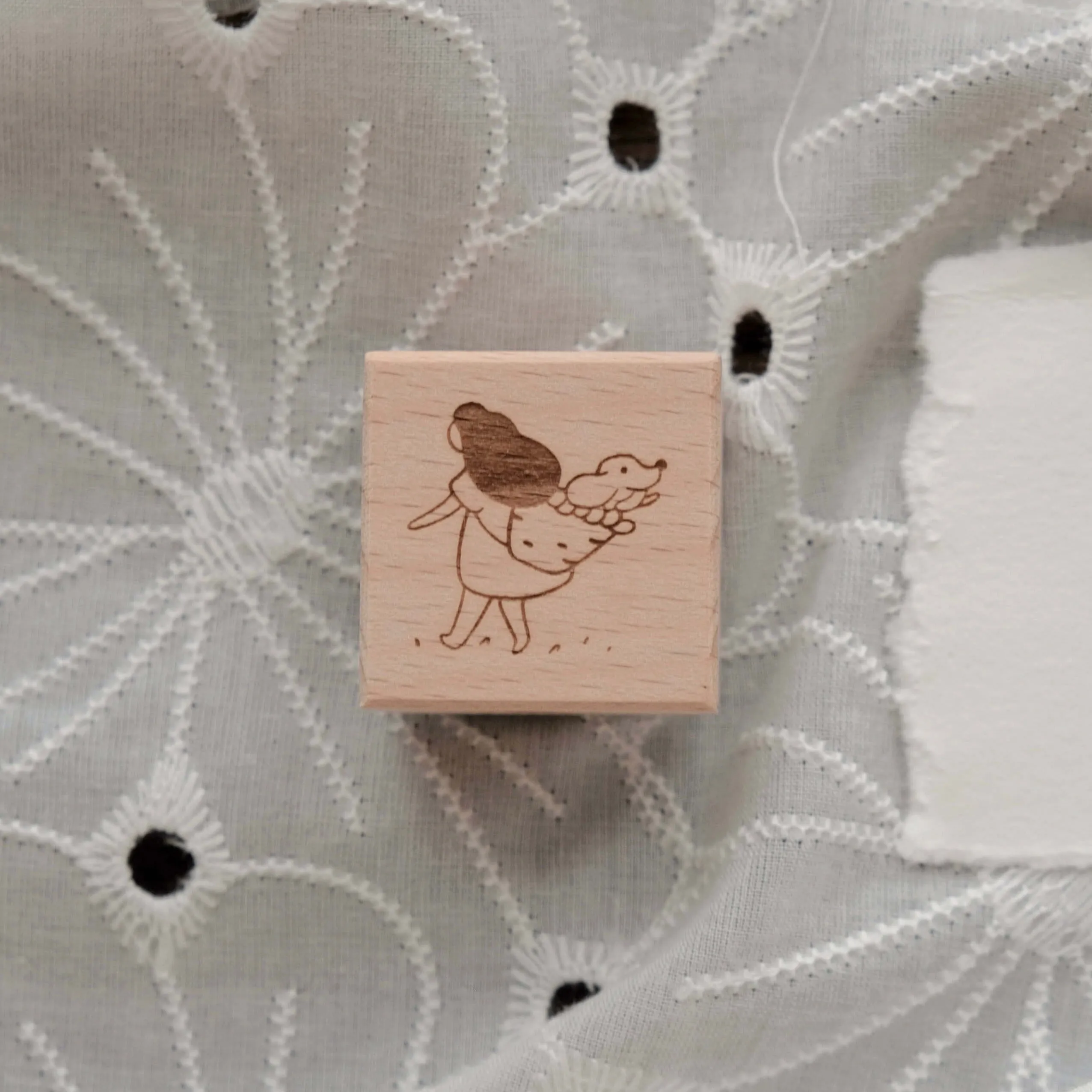 bighands Rubber Stamp - Walk the Dog