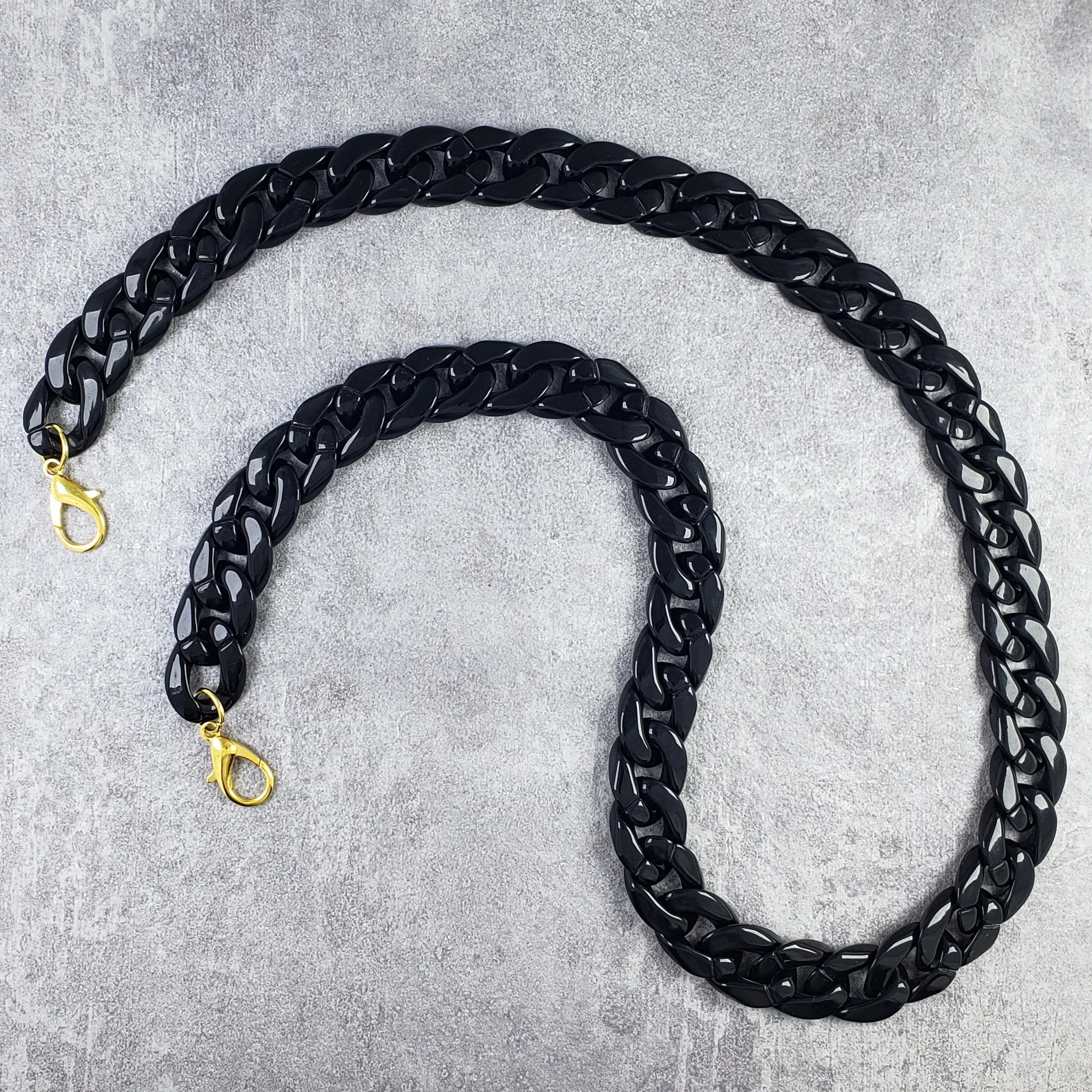 Black Polymer Mask Chain For Women