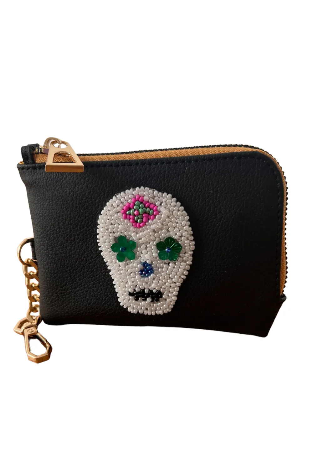 Black Sugar Skull Purse in Cactus