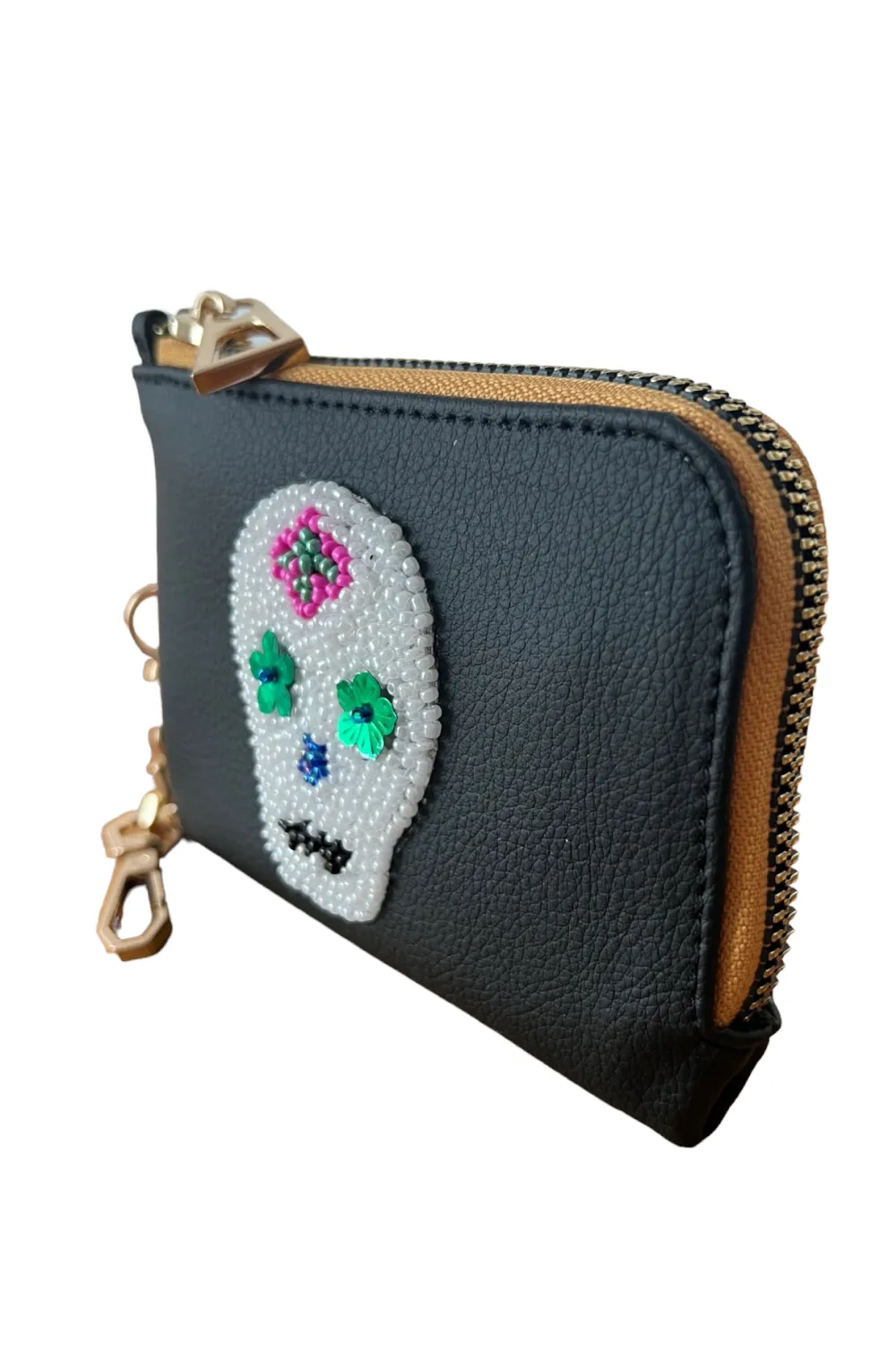 Black Sugar Skull Purse in Cactus