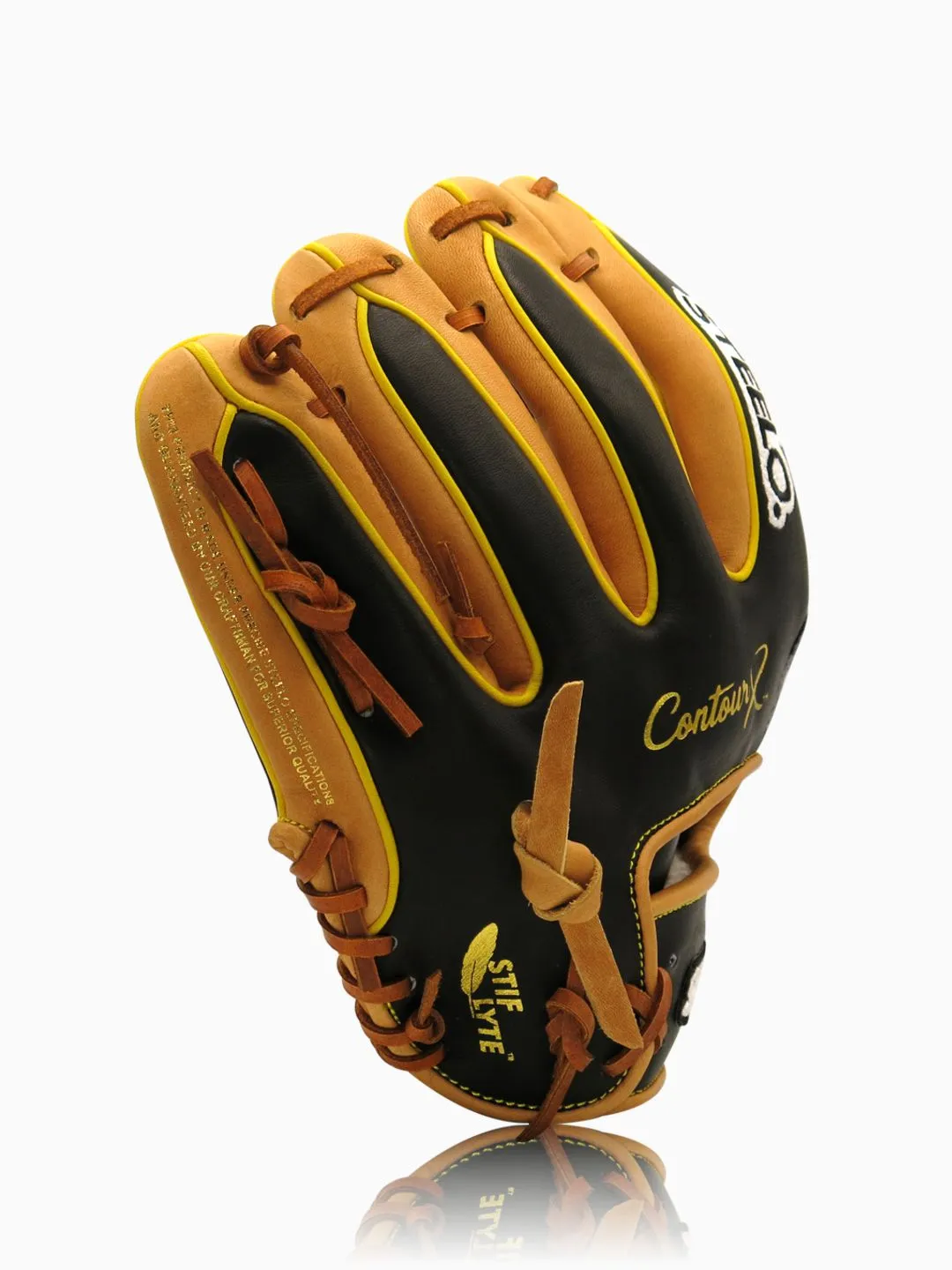 Black-Tan ContourX™ Series Infielder's Glove - 11.50 Inch RHT