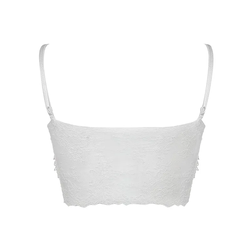 Bow Lace White Camisole PL52823