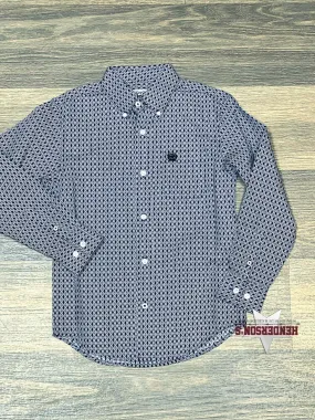 Boy's Cinch Print ~ Grey