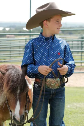 Boy's Cinch Print ~ Royal