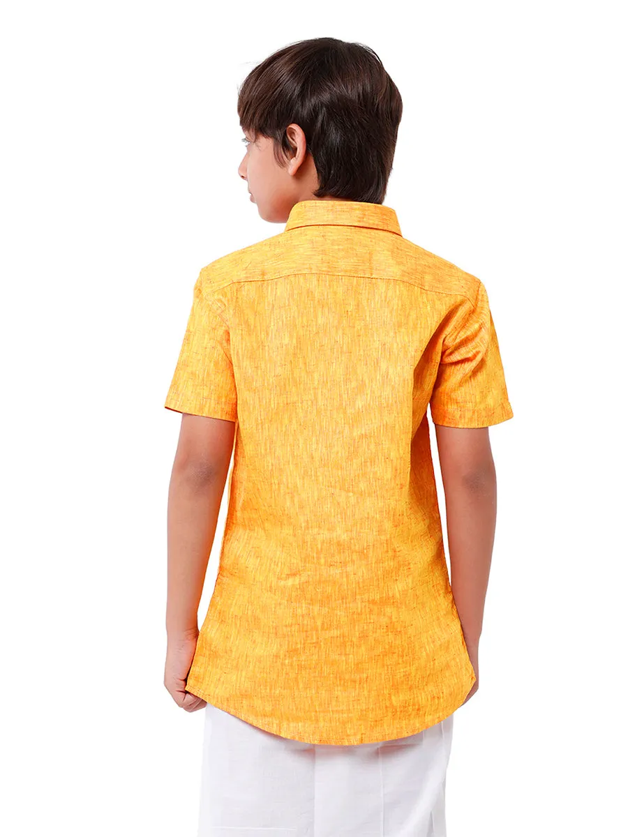 Boys Matching Dhoti & Shirt Combo Yellow C33