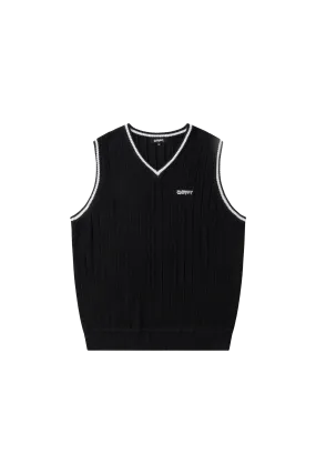 BURNIN* “97’series” v-neck custom knitted vest