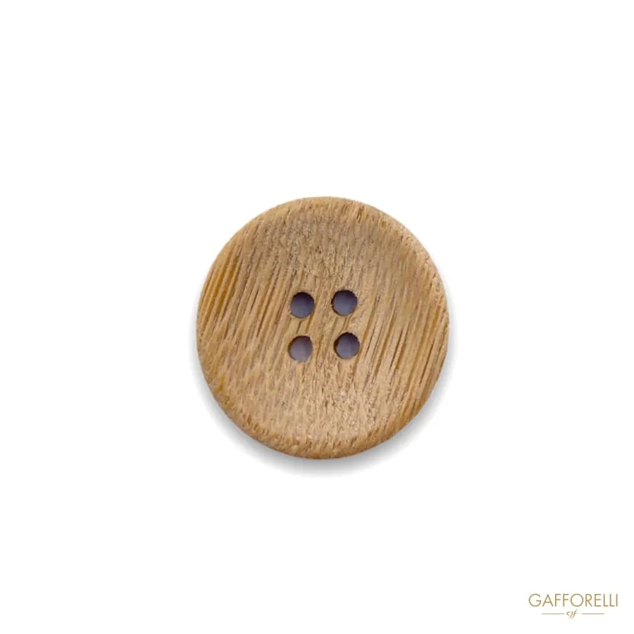 Buttons with Wood Effect and 4 Holes 1126 - Gafforelli Srl