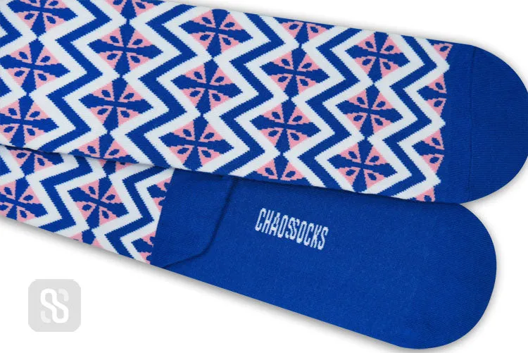 Chaossocks - 3color diamonds-mens blue