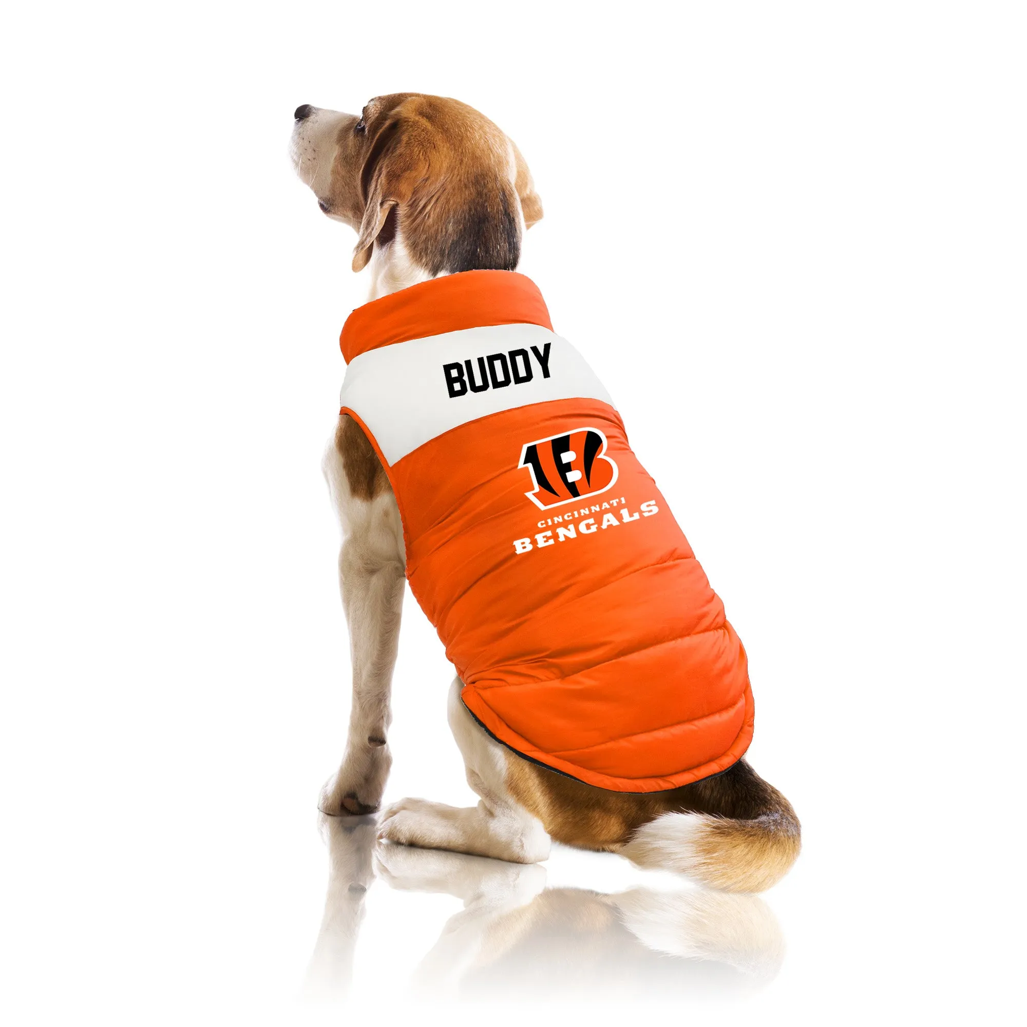 Cincinnati Bengals Custom Pet Parka Puff Vest