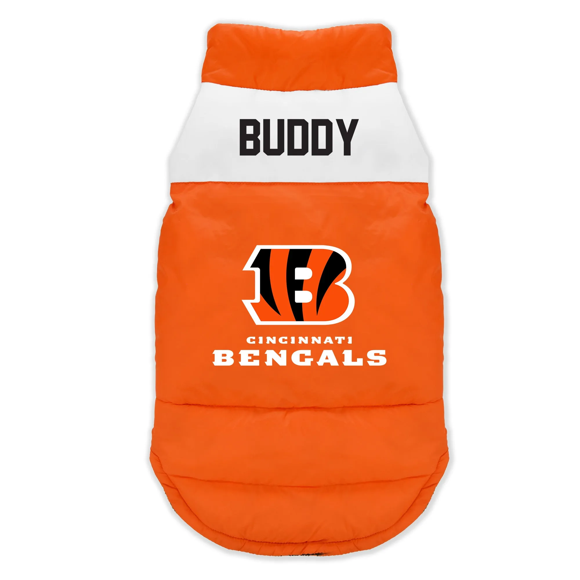 Cincinnati Bengals Custom Pet Parka Puff Vest