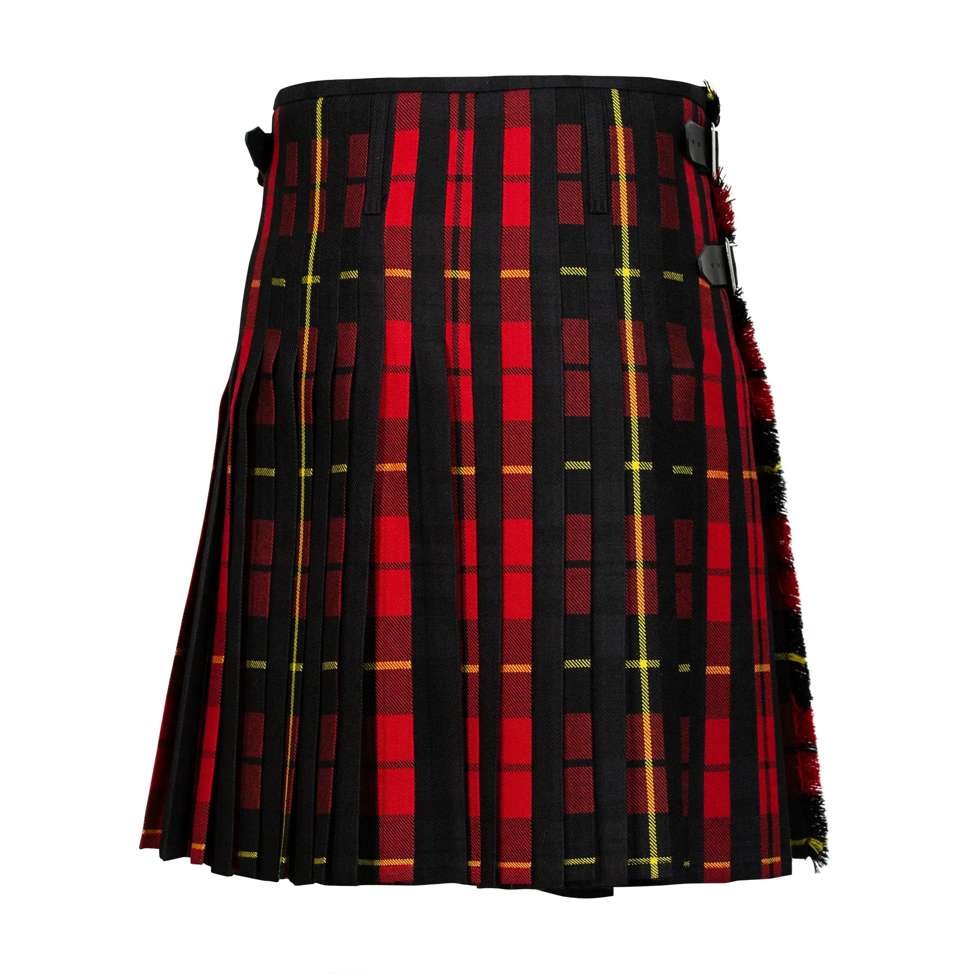 Clearance MTM Wool Kilt - 8 Yard - Black Isle/Wallace Modern Contrast - Waist 44 Length 24