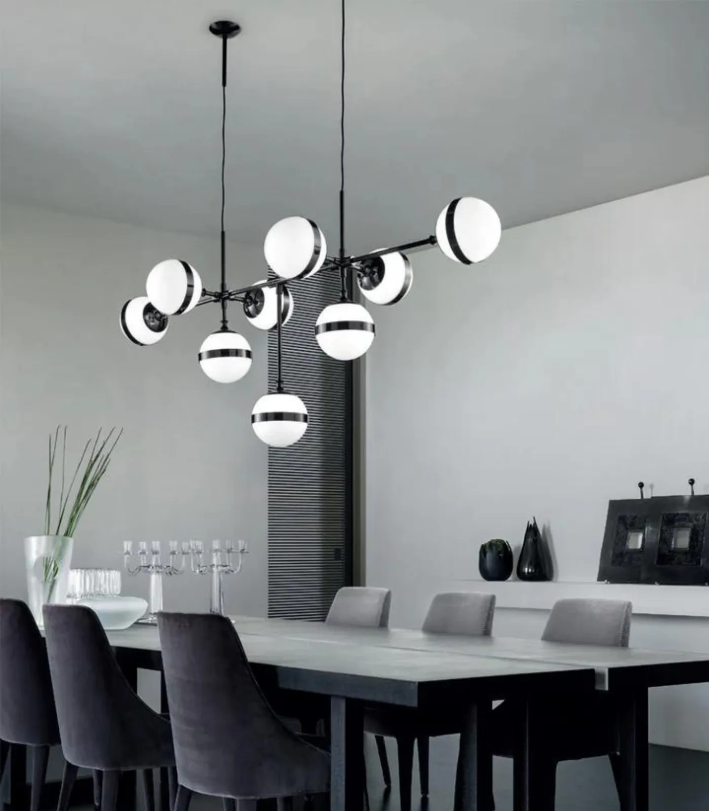 Contemporary Handblown Glass Pendant Light