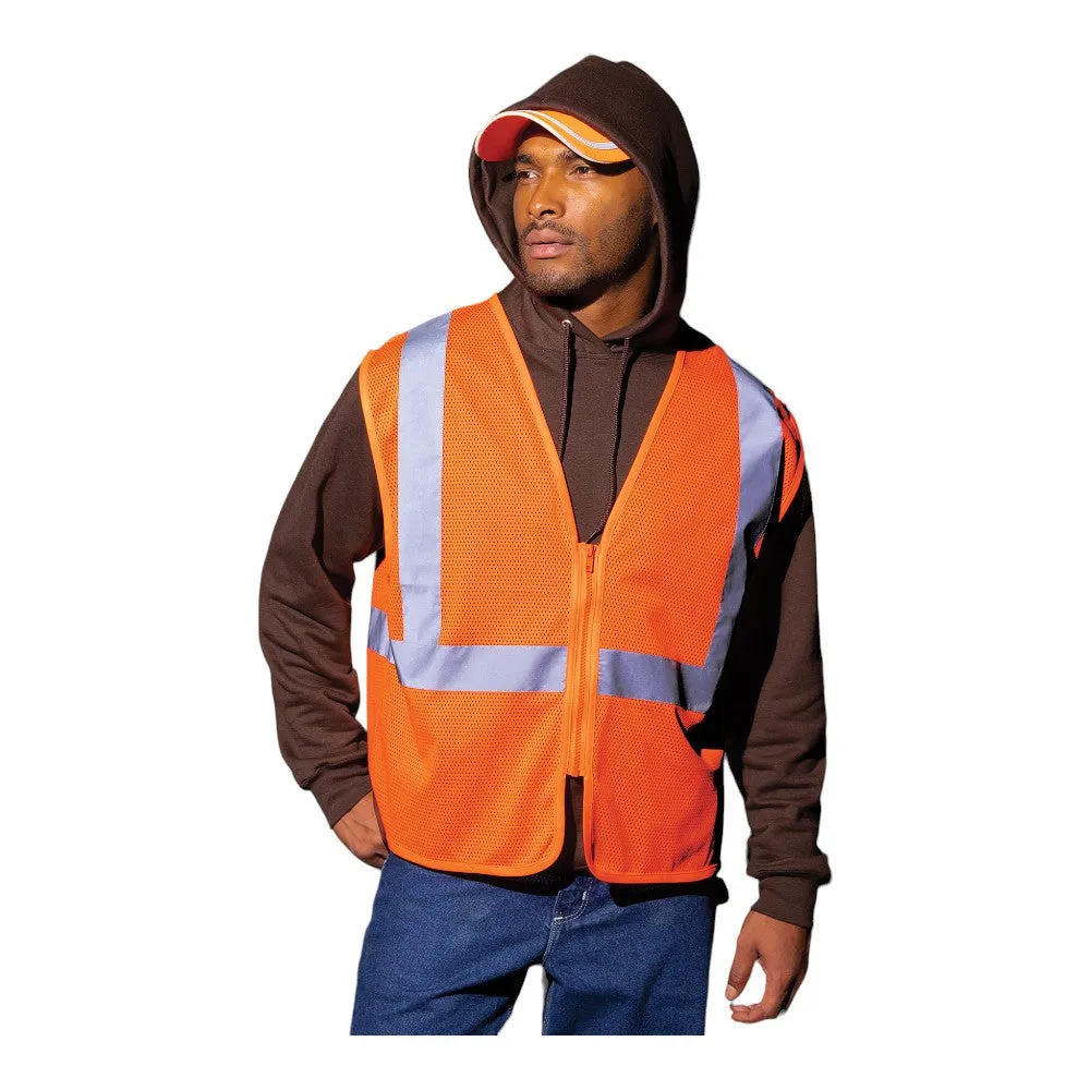 CornerStone ANSI 107 Class 2 Economy Mesh Zippered Vest CSV101