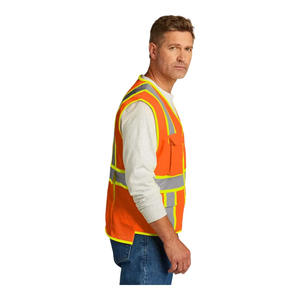 CornerStone ANSI 107 Class 2 Surveyor Zippered Two-Tone Vest CSV105