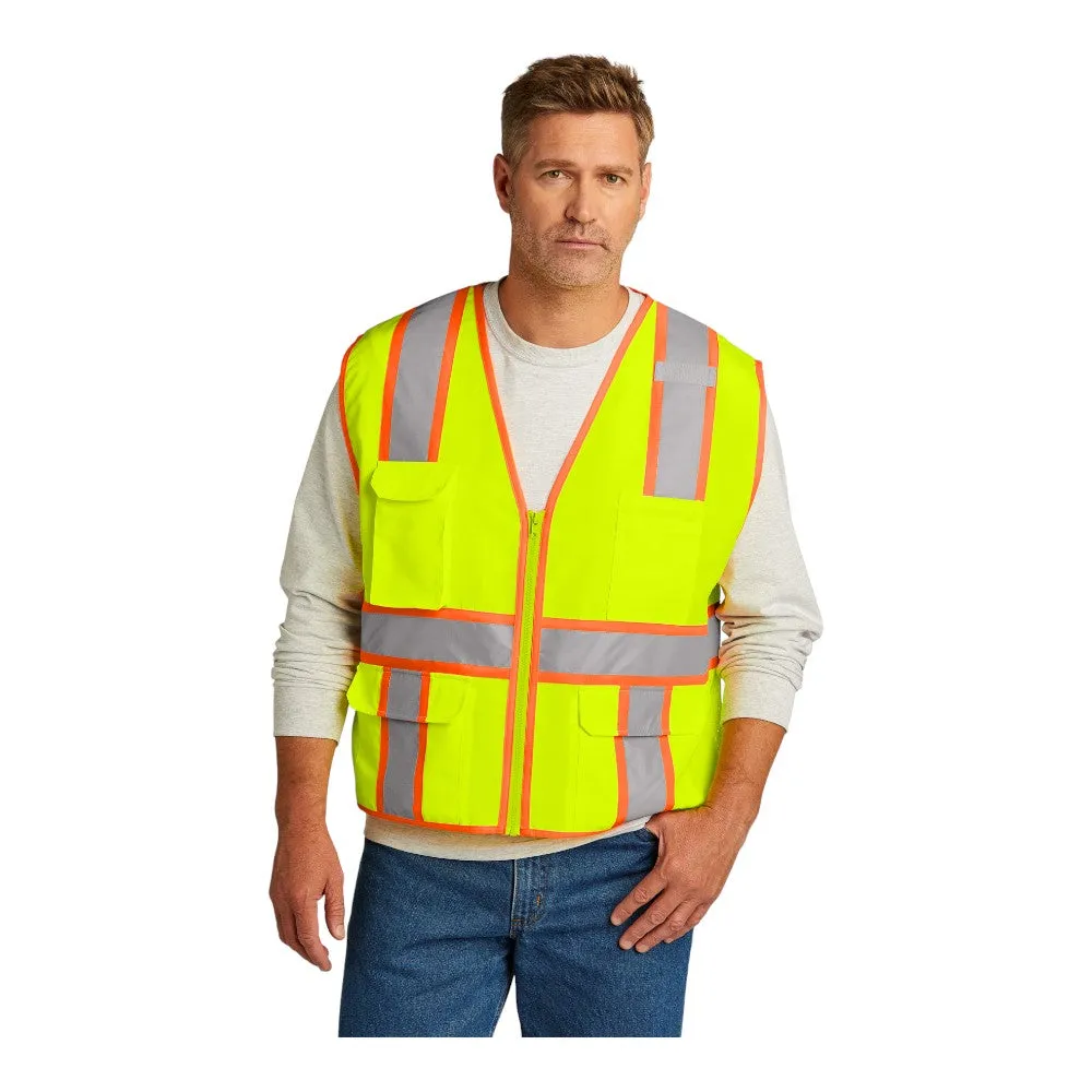 CornerStone ANSI 107 Class 2 Surveyor Zippered Two-Tone Vest CSV105