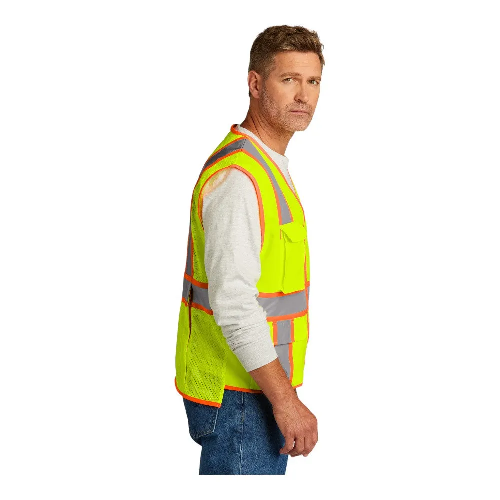 CornerStone ANSI 107 Class 2 Surveyor Zippered Two-Tone Vest CSV105