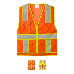 CornerStone ANSI 107 Class 2 Surveyor Zippered Two-Tone Vest CSV105