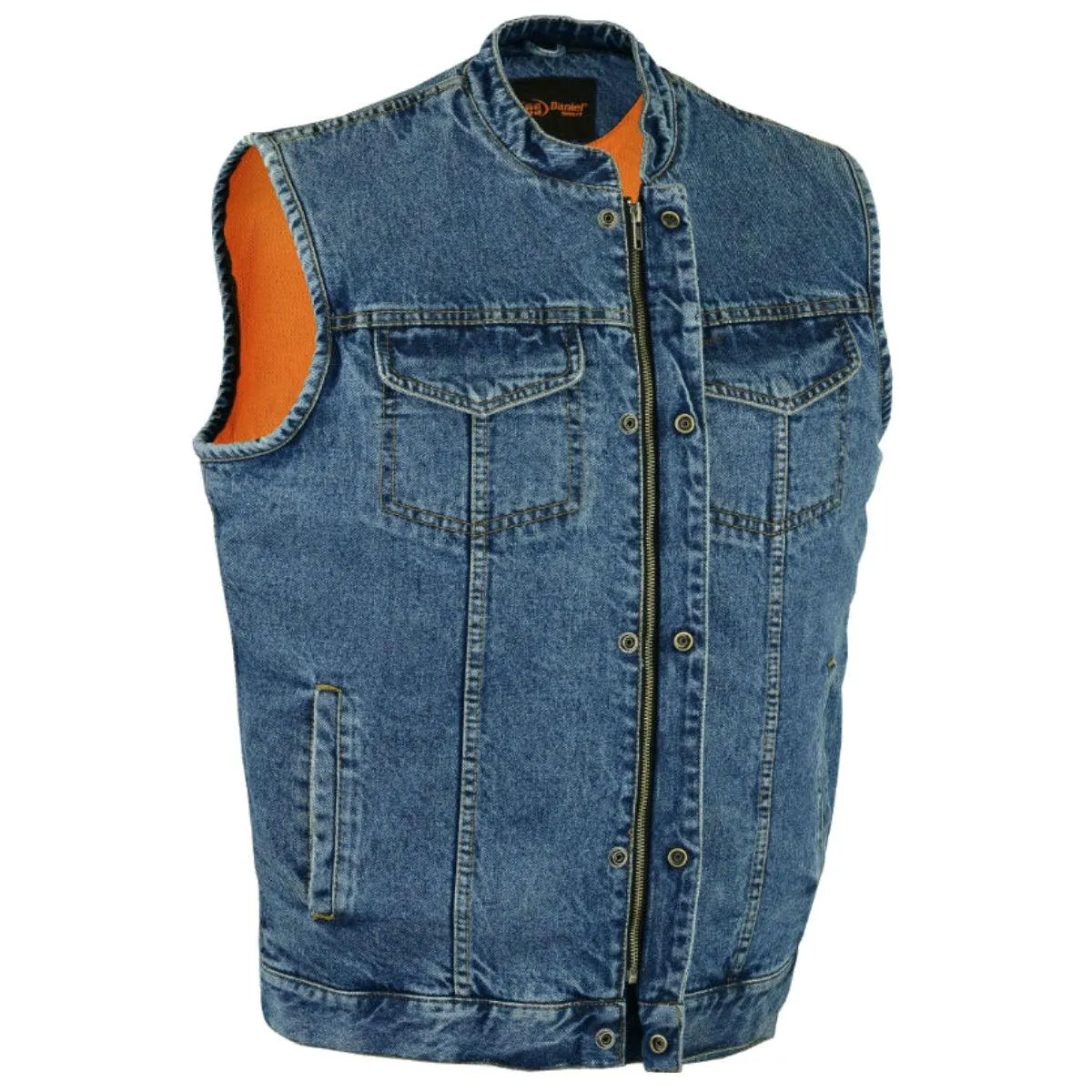 Daniel Smart Denim Scoop Collar Vest