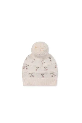 Delilah Knitted Hat - Cherry Love Blush