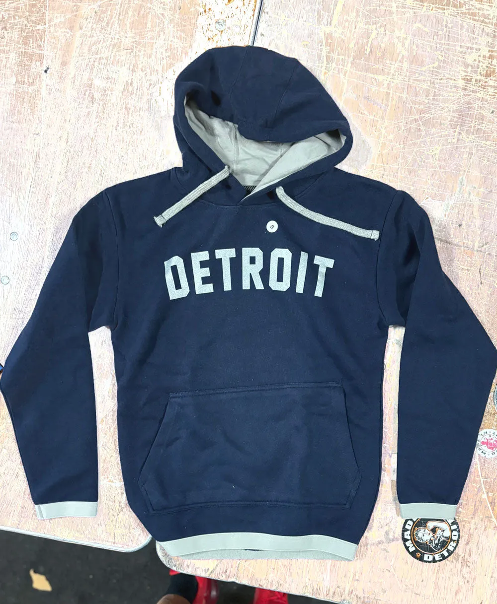 Detroit Navy Contrast Hoodie