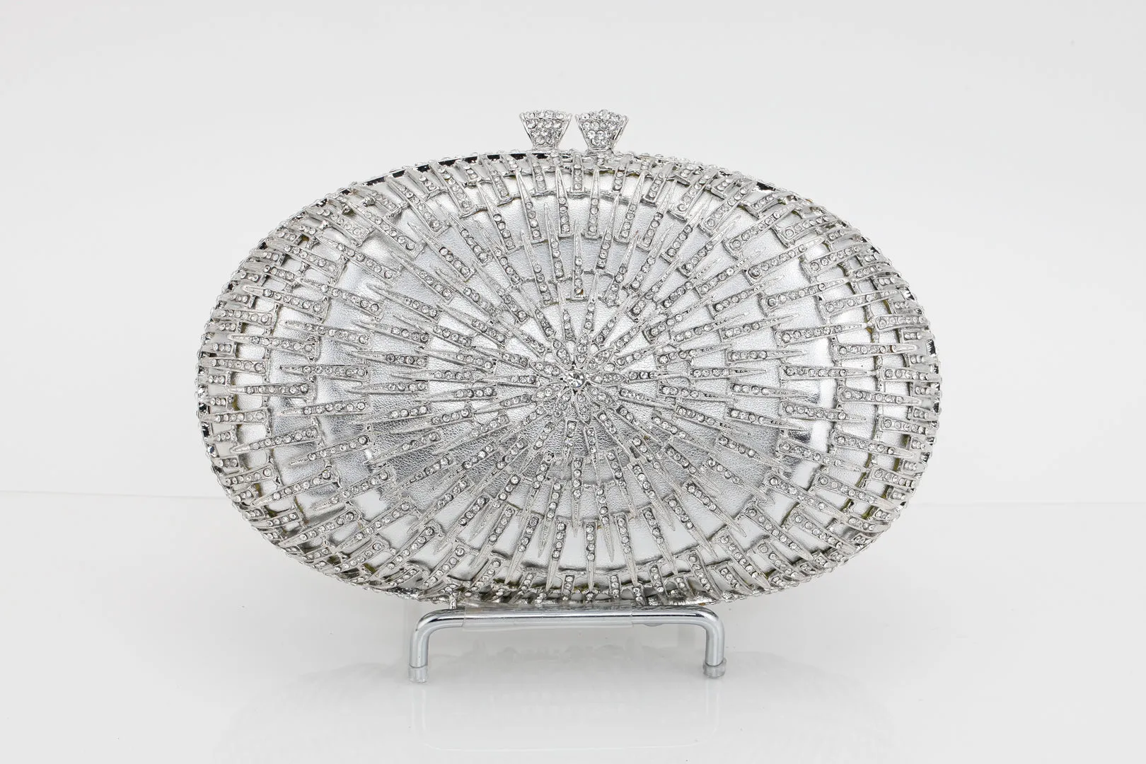 Diamond Oval Starburst Evening Bag