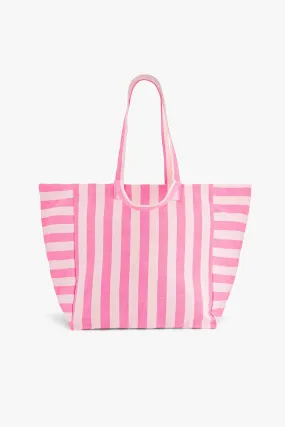 Elisa Neon Pink Striped Bag