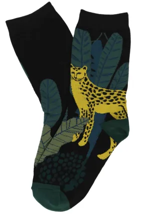 Eye of the Tiger Cotton Socks Black