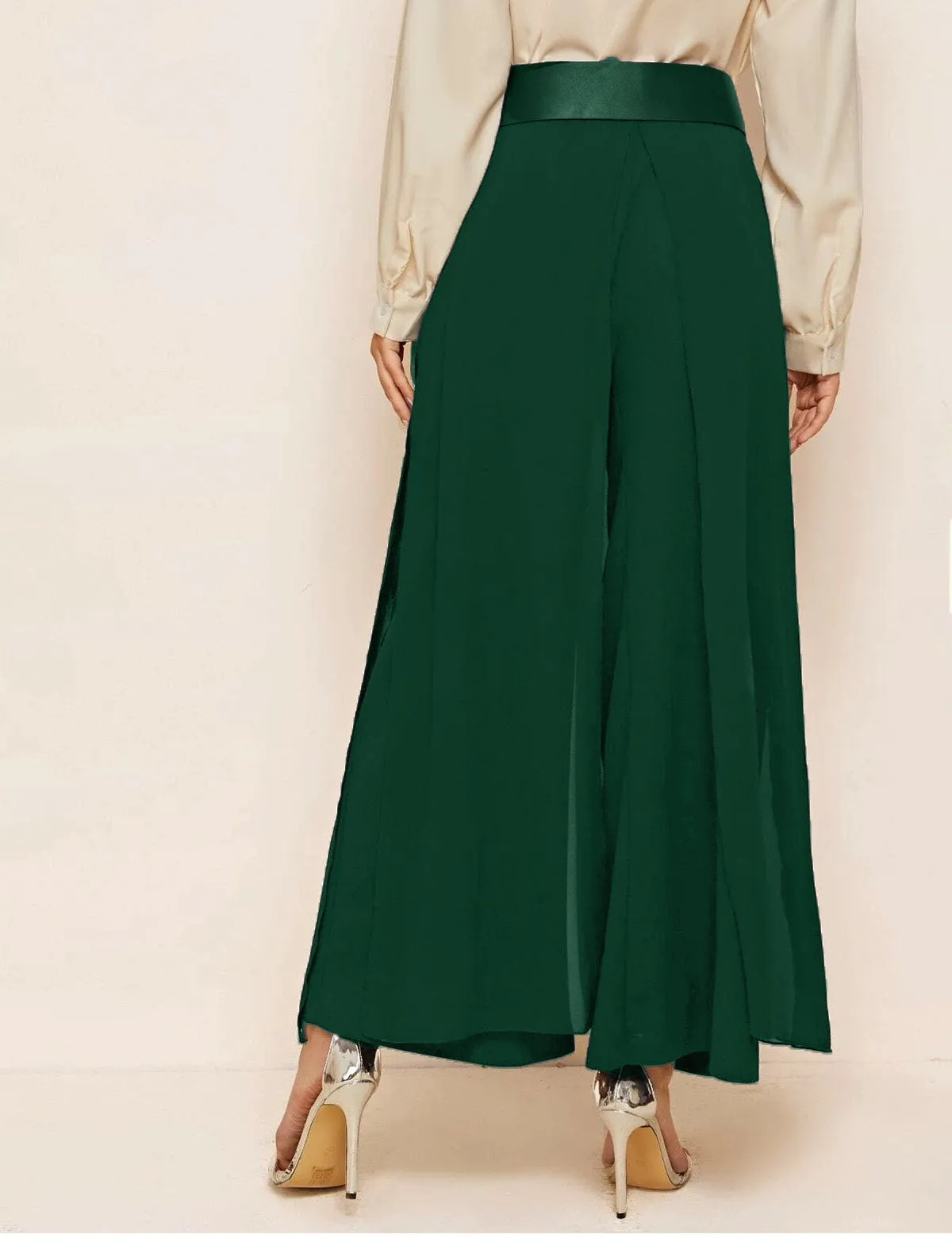 Formal Pant with Belt - Green