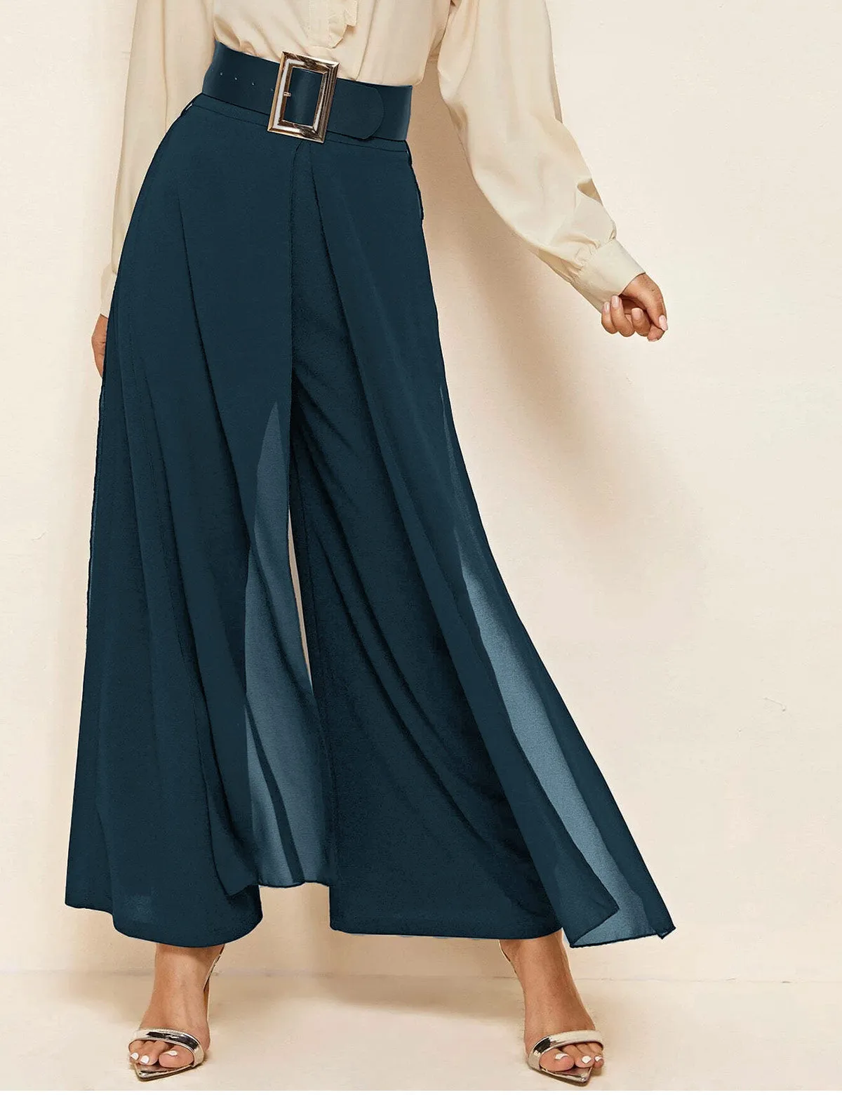 Formal Pant with Belt - Navy