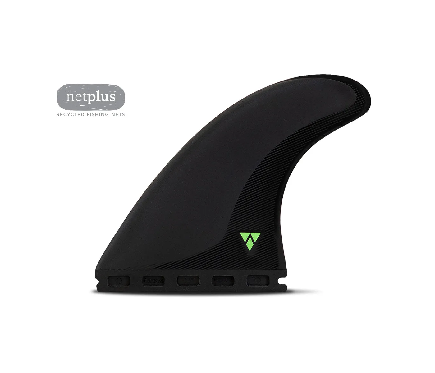 FUTURES FINS JJF MEDIUM ALPHA THRUSTER - CARBON/GREEN