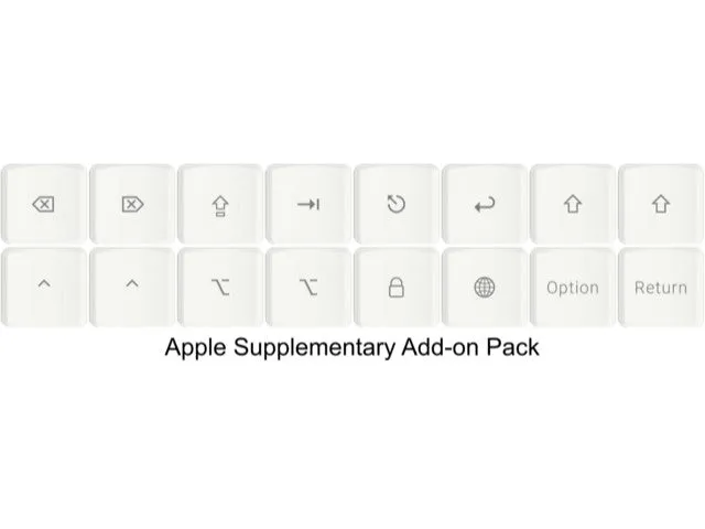 Glove80 Apple Keycap Add-on Set (MCC profile for Choc v1 switches)