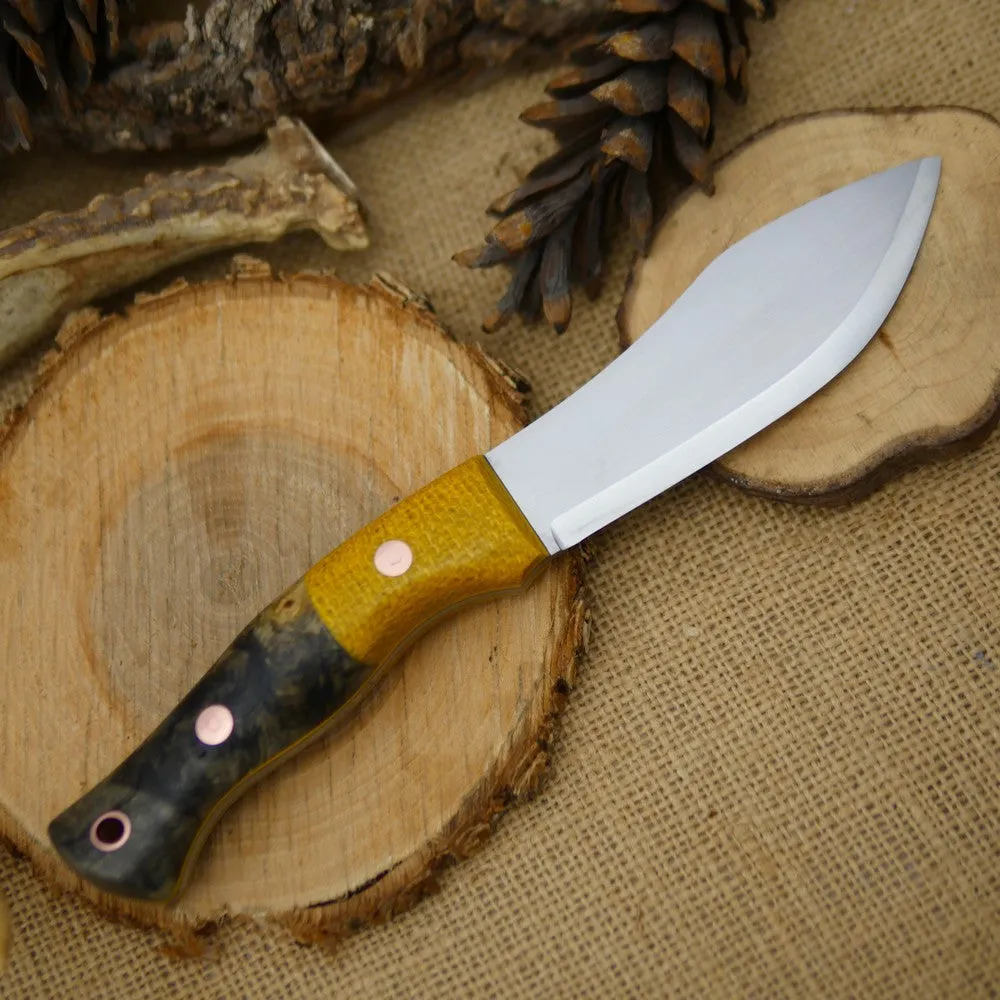 Guide: Ohio Buckeye Burl & Yellow Burlap Micarta