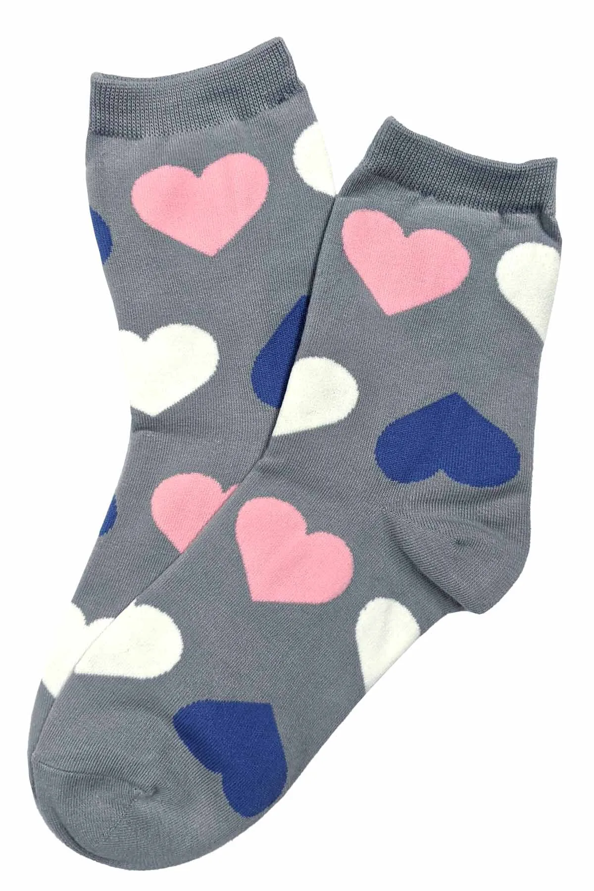 Heart Socks Grey