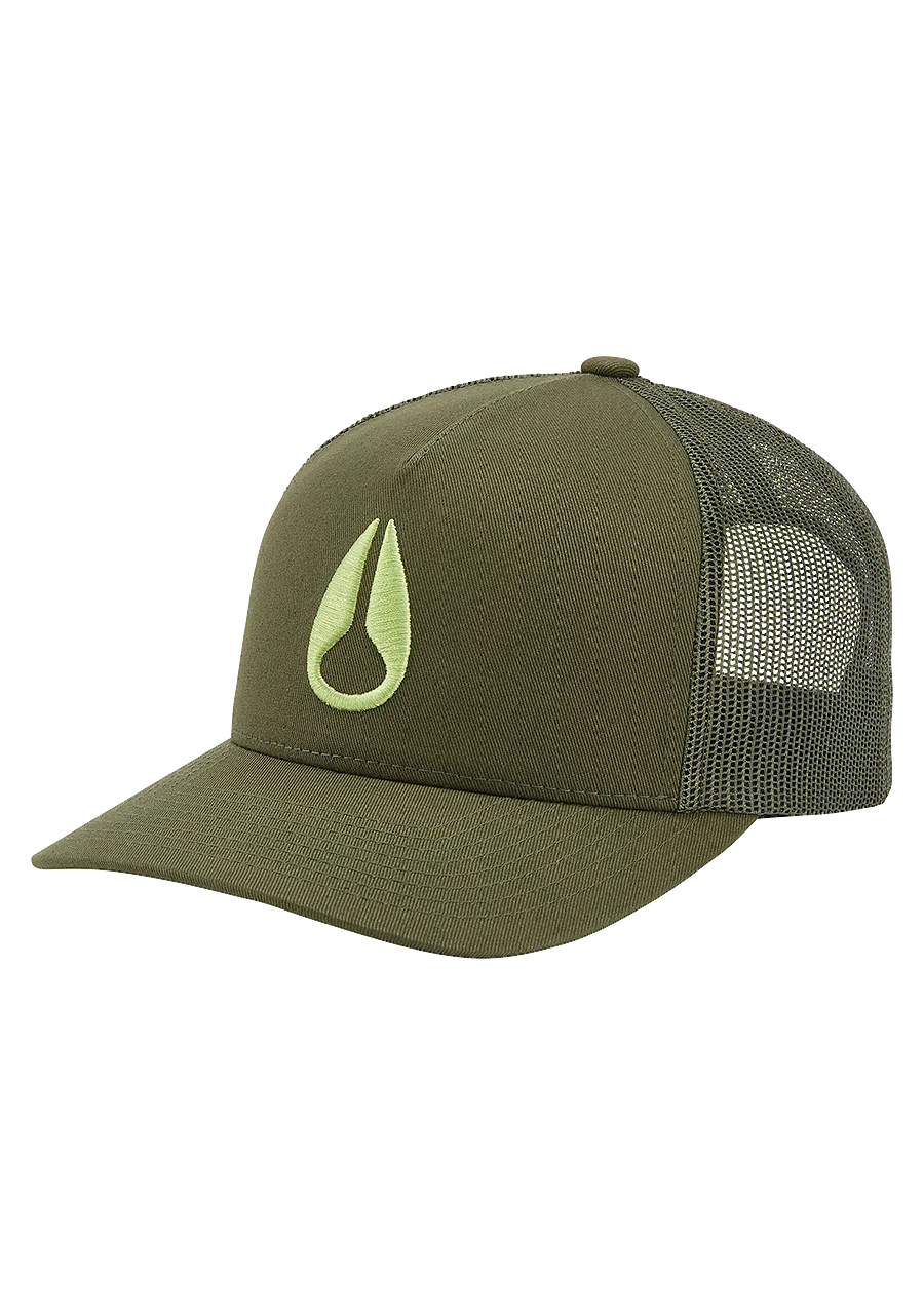 Iconed Trucker Hat - Olive