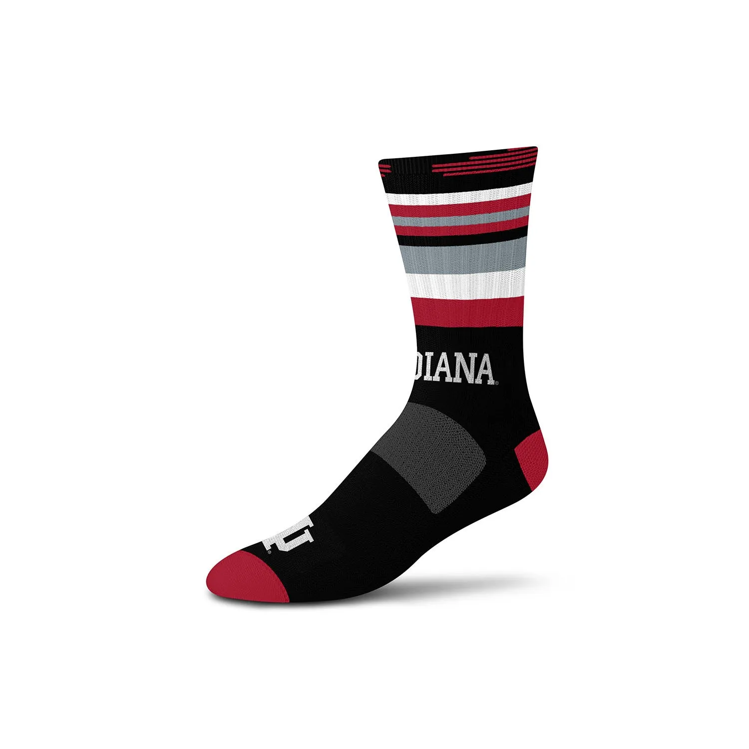 Indiana Hoosiers Black Rave Crew Socks