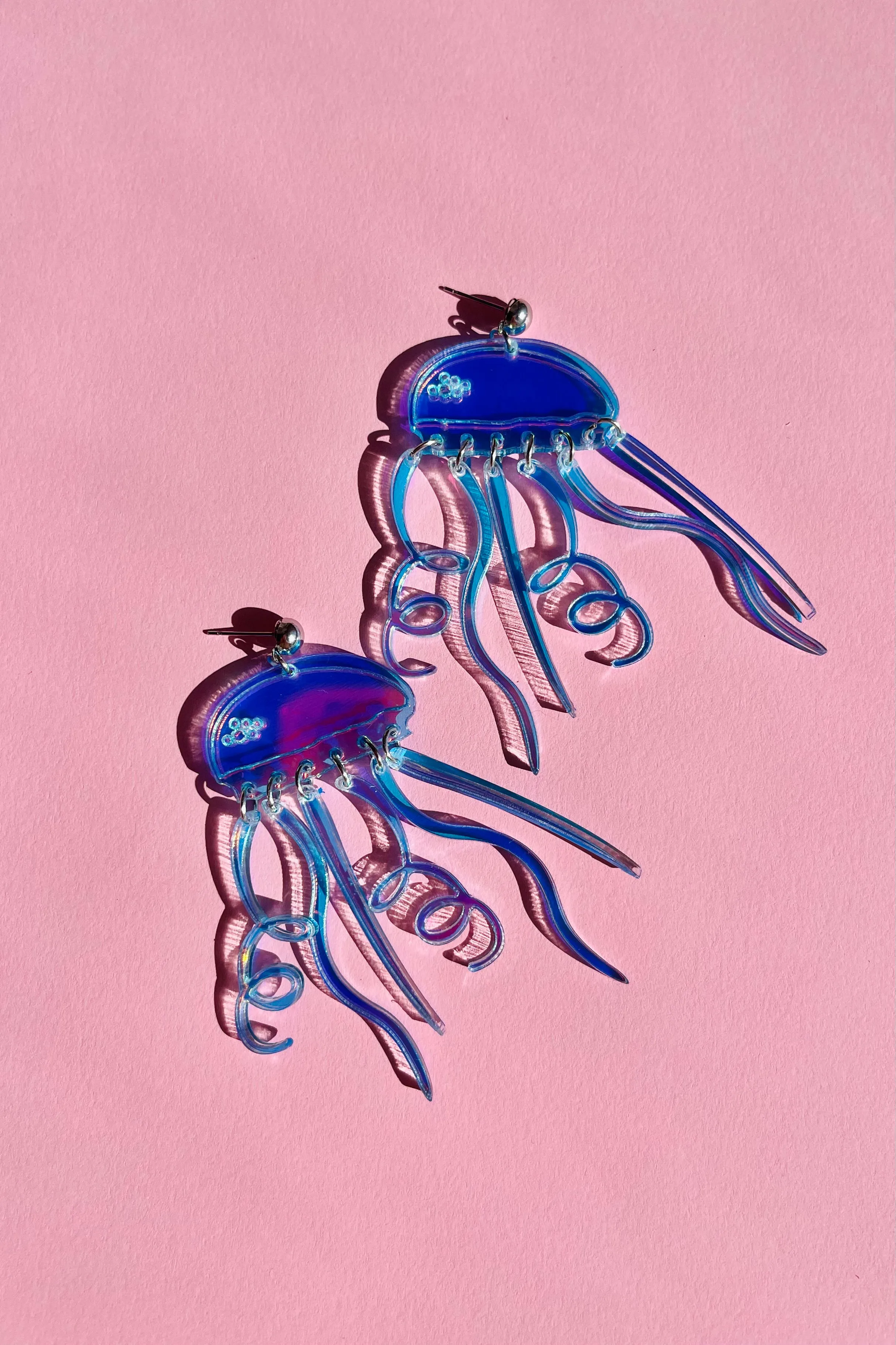 Iridescent Jellyfish Dangle Earrings